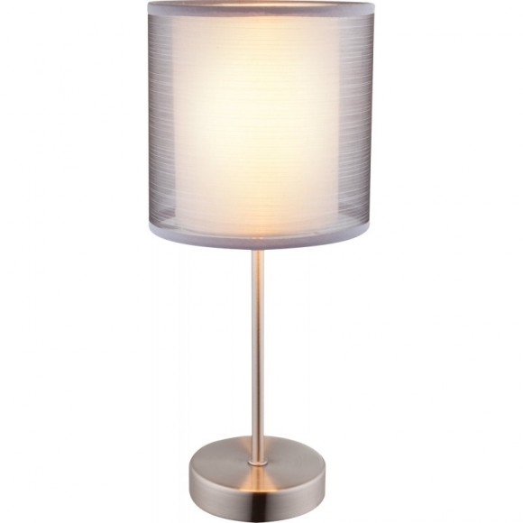 Globo 15190T stolní svítidlo Theo 1x40W | E14 - šedá, matný nikl