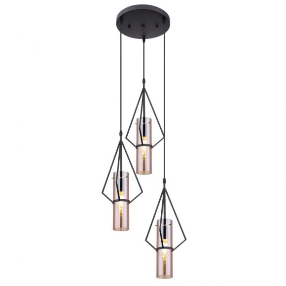 Globo 15353-3H závěsné stropní svítidlo Gijon 3x40W | E14 - černá
