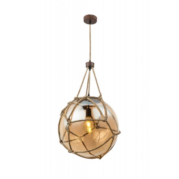 Globo 15859H2 závěsné stropní svítidlo Tiko 1x60W | E27 - rez, hnědá
