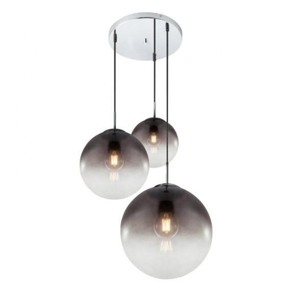 Globo 15861-3 závěsné stropní svítidlo Varus 3x40W | E27 - matný nikl, kouřová