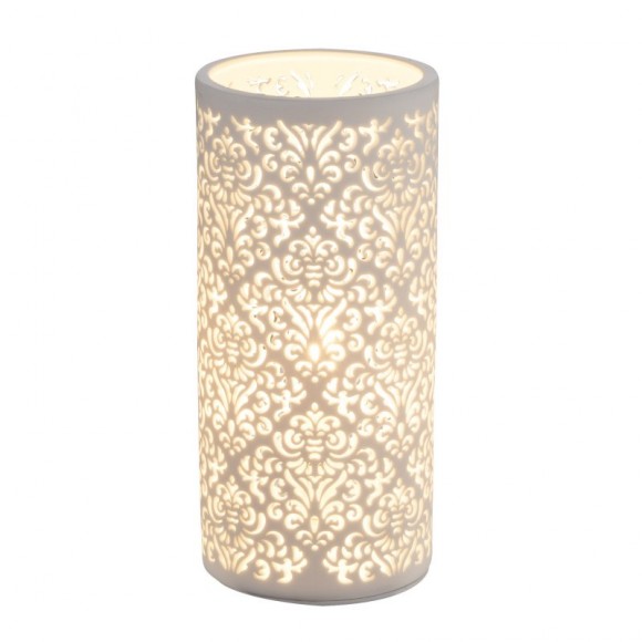 Globo 15918T stolní svítidlo Cendres 1x25W | E14 - kabelový spínač, bílá