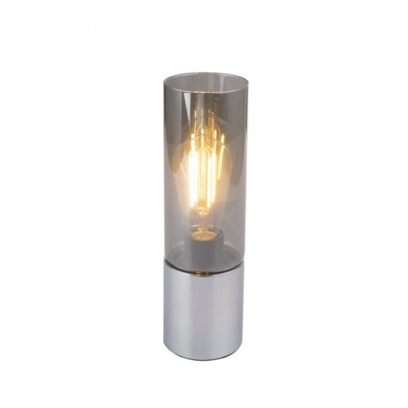 Globo 21000C stolní svítidlo Annika 1x25W | E27 - dotykový vypínač, chrom, kouřové sklo