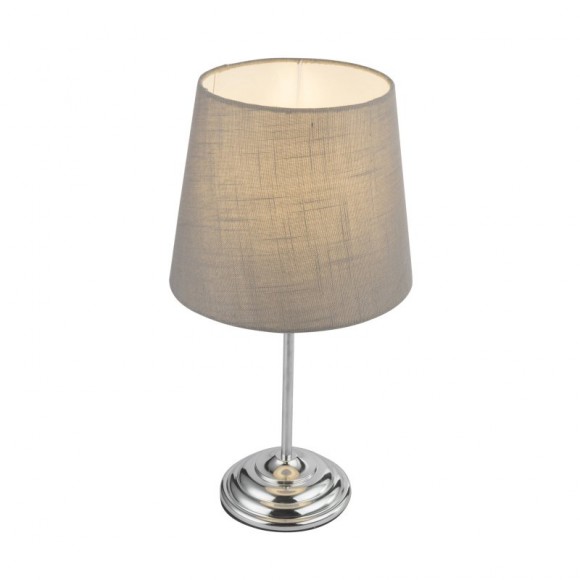 Globo 21001C stolní svítidlo Jarome 1x40W | E14 - dotykový spínač, chrom, šedá