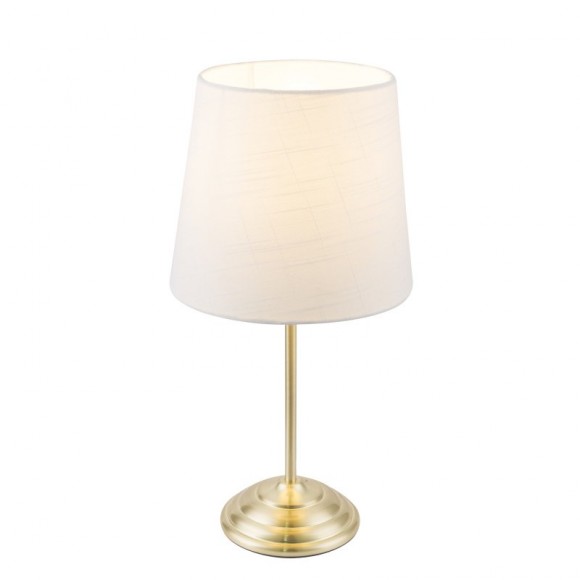 Globo 21001M stolní svítidlo Jarome 1x40W | E14 - dotykový spínač, mosaz, bílá