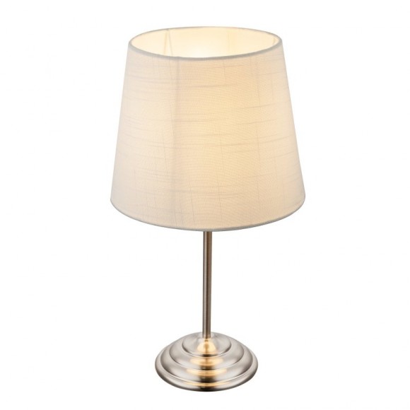 Globo 21001N stolní svítidlo Jarome 1x40W | E14 - matný nikl, bílá