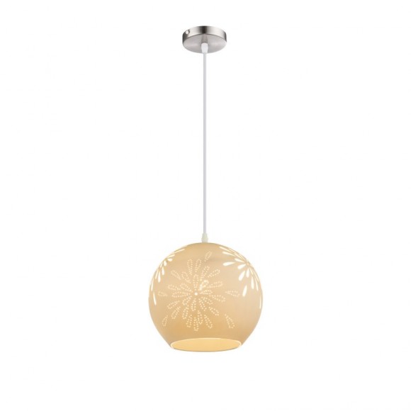 Globo 22803H závěsné svítidlo Subara 1x40W | E27 - matný nikl, bílá