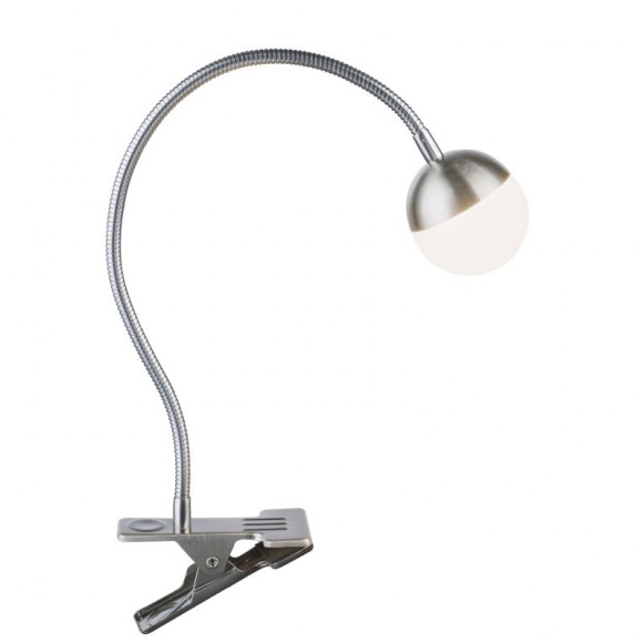 Globo 24134K LED svítidlo s klipem Roslin 1x5W | 470lm | 3000K - ohebné rameno, matný nikl