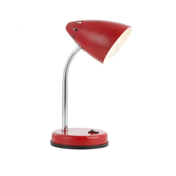 Globo 24850 stolní lampa Mono1x40W | E14 - vypínač na těle, ohebné rameno, červená