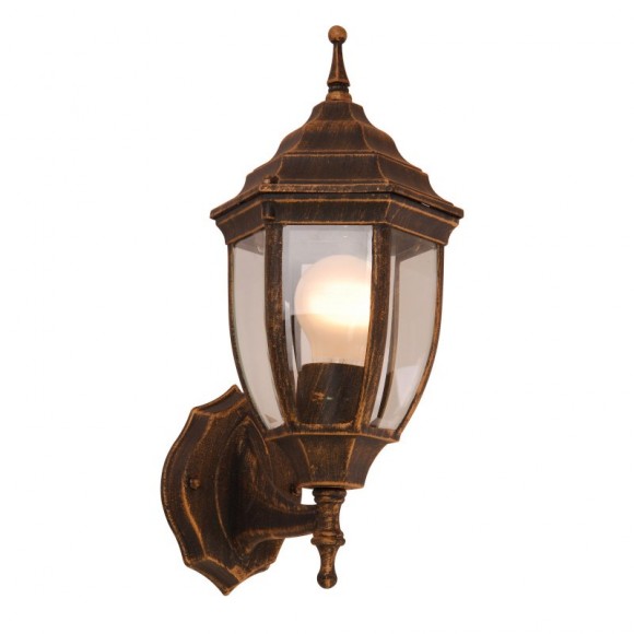 Globo 31710 venkovní nástěnná lampa Nyx I 1x60W | E27 | IP44 - černá, zlatá