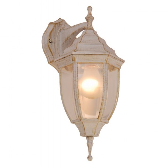 Globo 31721 venkovní nástěnná lampa Nyx I 1x60W | E27 | IP44 - bílá, zlatá