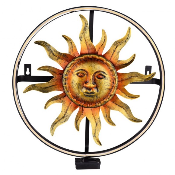 Globo 33515 LED venkovní dekorativní solární nástěnné svítidlo Solar 1x0,06W | 3000K | IP44 - černá, zlatá