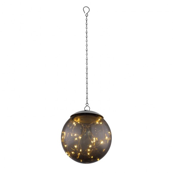 Globo 33805H LED venkovní dekorativní solární závěsné svítidlo Solar 20x0,06W | 3000K | IP44 - černá