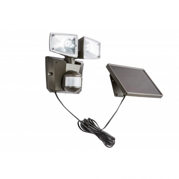 Globo 3717S LED solární zahradní svítidlo s pohybovým čidlem Solar 2x3W | 209lm | 6000K | IP44 - nastavitelná výška, šedá