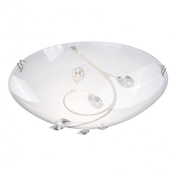 Globo 40404-1 stropní svítidlo Burgundy 1x60W | E27 - matný nikl, průhledný kříšťál