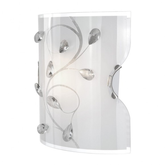 Globo 40404W nástěnná lampa Burgundy 1x60W | E27 - matný nikl, průhledný kříšťál