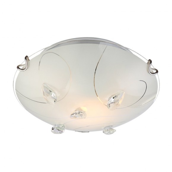 Globo 40414-1 stropní svítidlo Alivia 1x60W | E27 - průhledný křišťál, opál, matný nikl