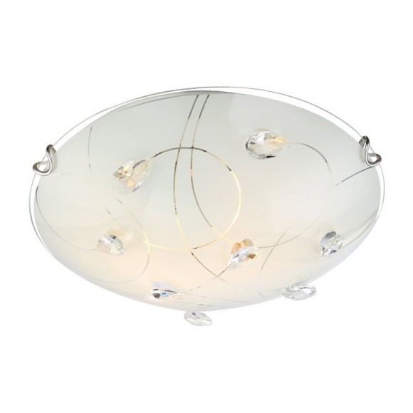 Globo 40414-2 stropní svítidlo Alivia 2x60W | E27 - opál, matný nikl