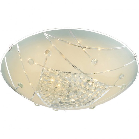 Globo 40415-12 LED přisazené stropní svítidlo Elisa 1x12W | 960lm | 4000K - chrom, opál, průhledný křišťál