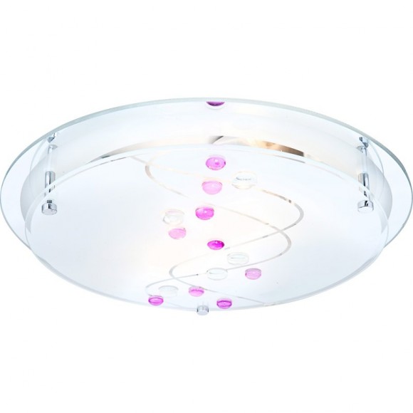 Globo 48070-2 stropní svítidlo Ballerina 2x60W | E27 - bílá, chrom, satinované sklo, vícebarevná