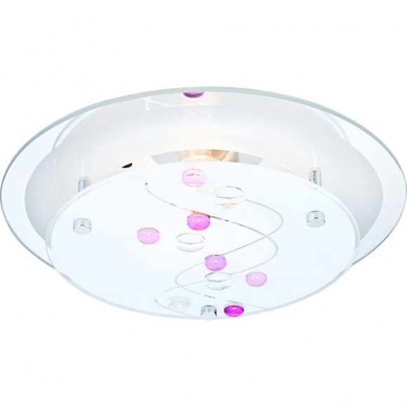 Globo 48070 stropní svítidlo Ballerina 1x60W | E27 - bílá, chrom, satinované sklo, vícebarevná