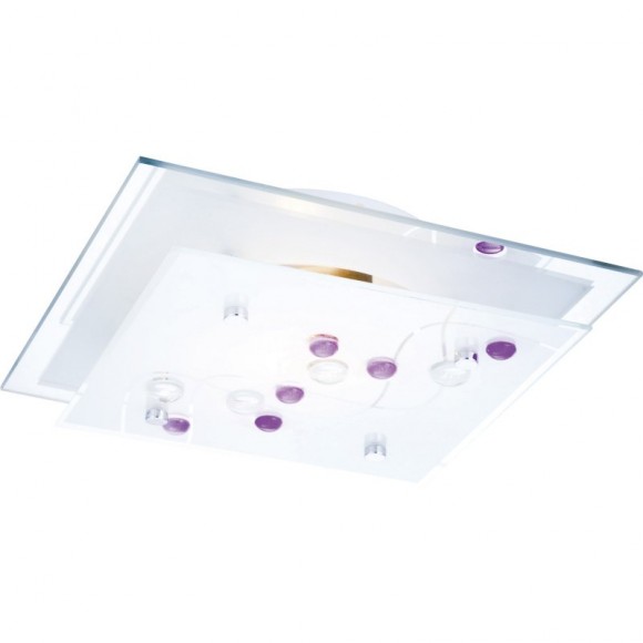 Globo 48072 stropní svítidlo Ballerina 1x60W | E27 - bílá, chrom, satinované sklo, vícebarevná