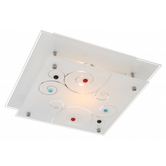 Globo 48140-1 stropní svítidlo Regius 1x40W | E27 - satinované sklo, chrom