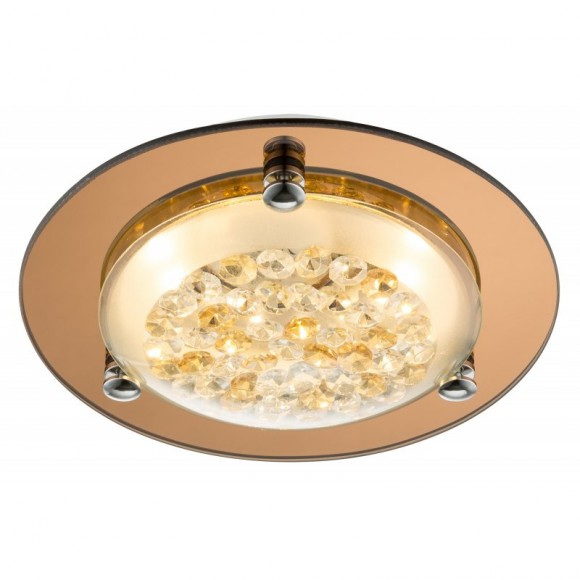 Globo 48247 LED stropní svítidlo Froo 1x12W | 1040lm | 3100K - chrom, satinované sklo, průhledný křišťál