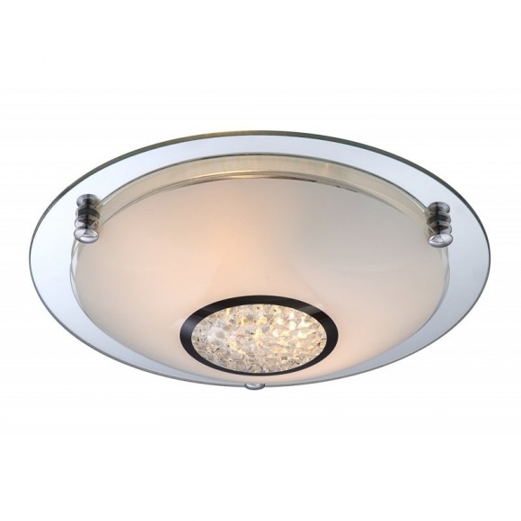 Globo 48339-2 stropní svítidlo Edera 3x60W | E27 - chrom, opál, průhledné křišťály