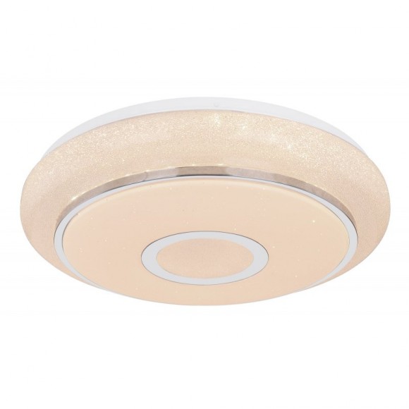 Globo 48389-40 LED stropní svítidlo Dani 1x40W | 3100lm | 3000K-6500K - stmívatelné, fixace barev, dálkový ovladač. chrom, bílá