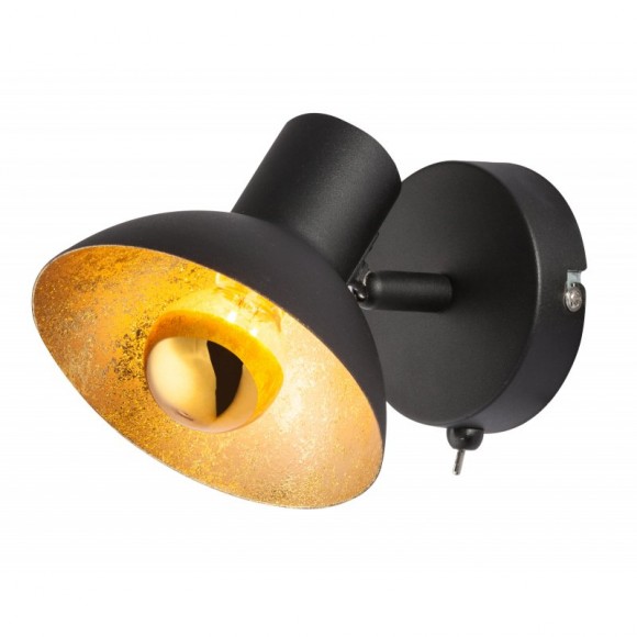 Globo 54001-1 LED nástěnné svítidlo Lotte 1x4W | 136lm | E14 LED | 2700K - černá, zlatá