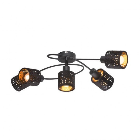 Globo 54121-5 přisazené stropní svítidlo Troy 5x8W | E14 - černá