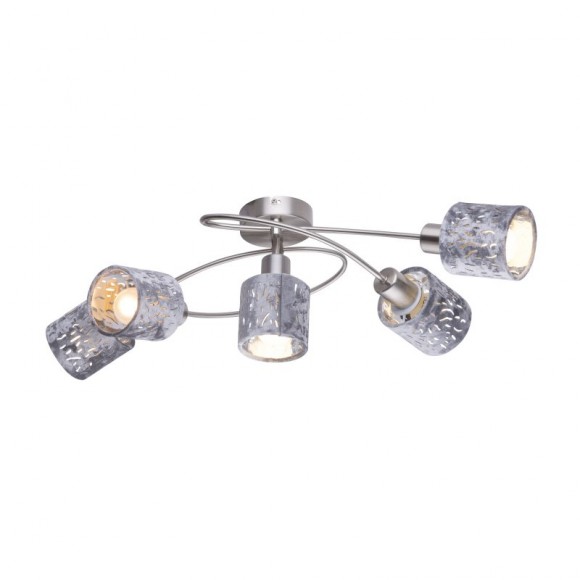 Globo 54122-5 přisazené stropní svítidlo Alys 5x8W | E14 - stříbrná