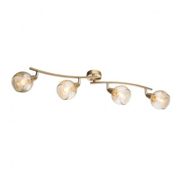 Globo 54346-4 přisazené stropní bodové svítidlo Lara 4x4W | E14 LED | 320lm | 3000K - žárovky součástí balení, zlatá, jantarová