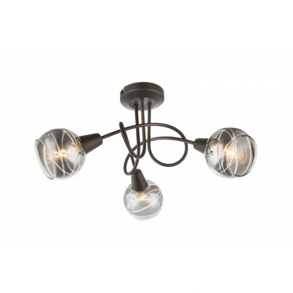Globo 54347-3 přisazené stropní svítidlo 3x4W | E14 LED | 588lm | 3000K - žárovky součástí balení, ohebné rameno, bronzová