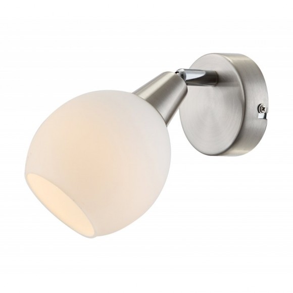 Globo 54351-1 nástěnné bodové svítidlo Elliott 1x3W | E14 LED |160lm | 3000K - včetně žárovky, opál, matný nikl