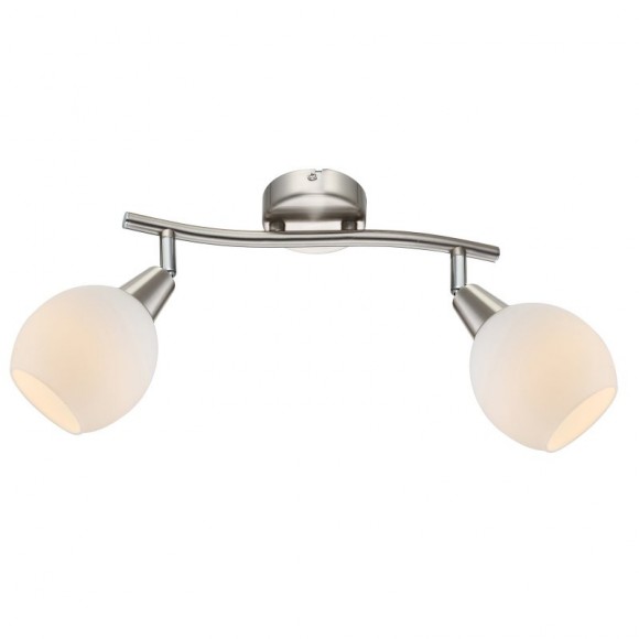 Globo 54351-2 přisazené stropní bodové svítidlo Elliott 2x3W | E14 LED | 320lm | 3000K - včetně žárovky, opál, matný nikl