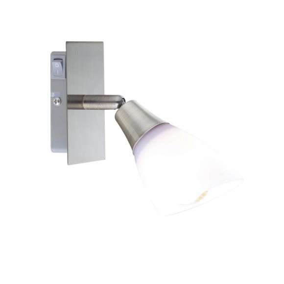 Globo 5451-1 nástěnné svítidlo Frank 1x40W | E14 - vypínač na těle, mosaz