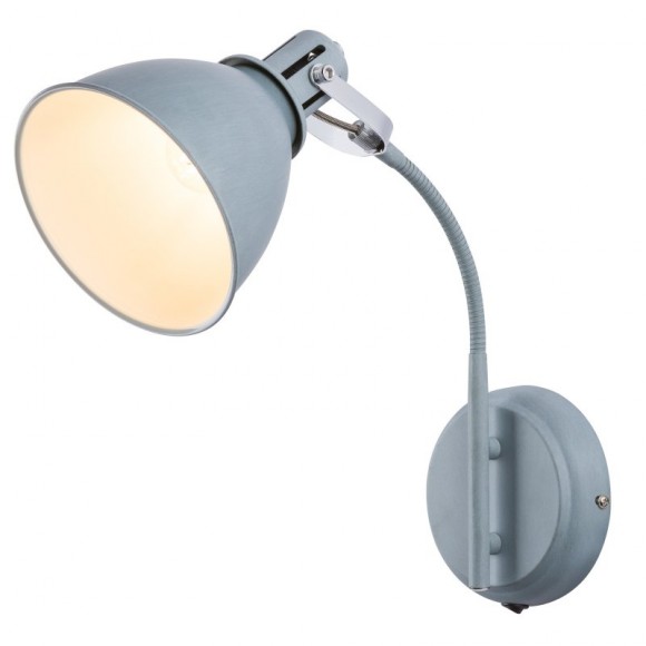 Globo 54646-1W nástěnné svítidlo Jonas 1x40W | E14 - ohebné rameno, šedá