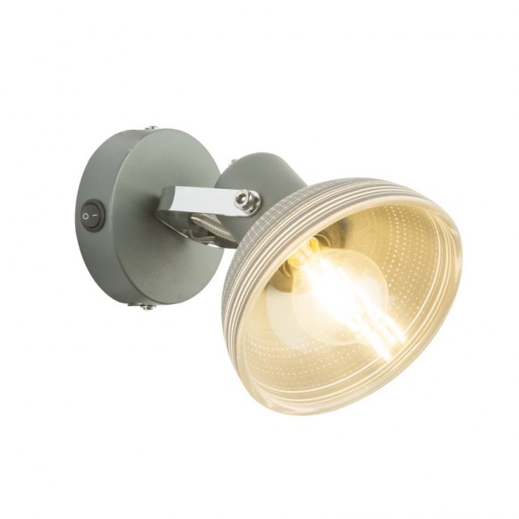 Globo 54658-1 nástěnné svítidlo Daisy 1x40W | E14 - vypínač na těle, šedá