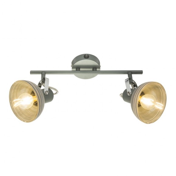 Globo 54658-2 nástěnné bodové svítidlo Daisy 2x40W | E14 - vypínač na těle, nastavitelné, šedá