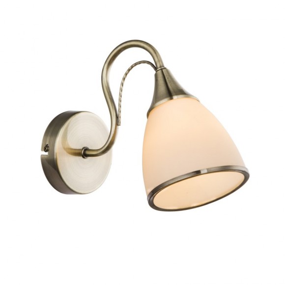 Globo 54706W nástěnné bodové svítidlo Comodoro 1x60W | E14 - antický bronz, opál