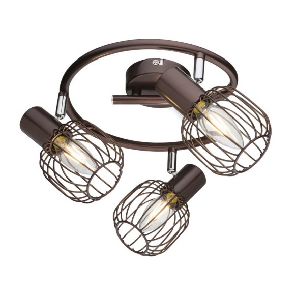 Globo 54801-3 přisazené stropní svítidlo Akin 3x40W | E14 - hnědá, bronzová