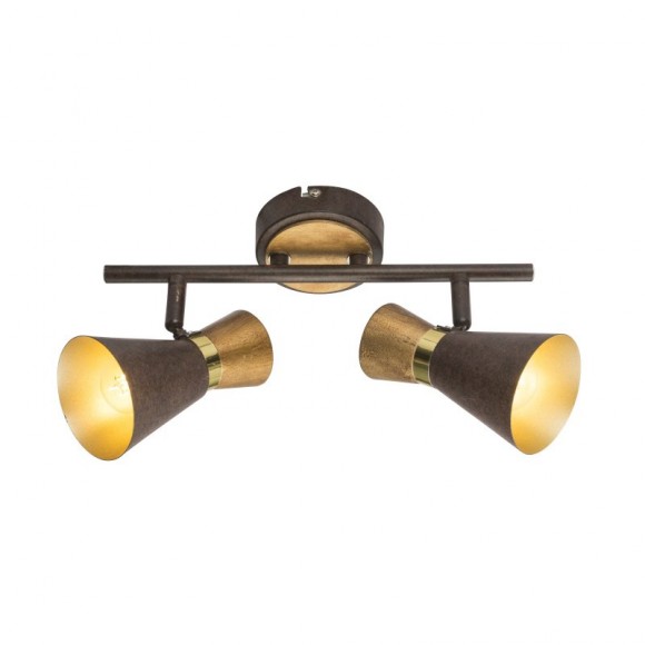 Globo 54808-2 nástěnné či stropní svítidlo Aeron 1x25W | E14 - rez, zlatá