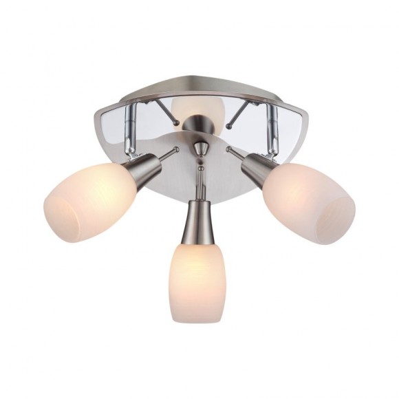 Globo 54983-3 přisazené stropní bodové svítidlo Cyclone 3x40W | E14 - imitace popraskaného skla, chrom