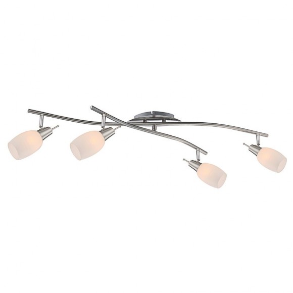 Globo 54983-4 přisazené stropní bodové svítidlo Cyclone 4x40W | E14 - nastavitelné, imitace popraskaného skla, chrom