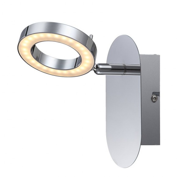 Globo 56107-1 LED nástěnná lampa Orell 1x5W | 400lm | 3000K - vypínač na těle, chrom