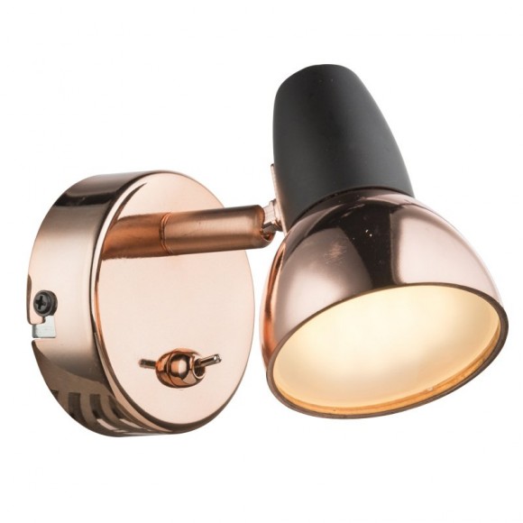 Globo 56117-1 LED nástěnné svítidlo Tobi 1x4W | 250lm | 3000K - měď, černá