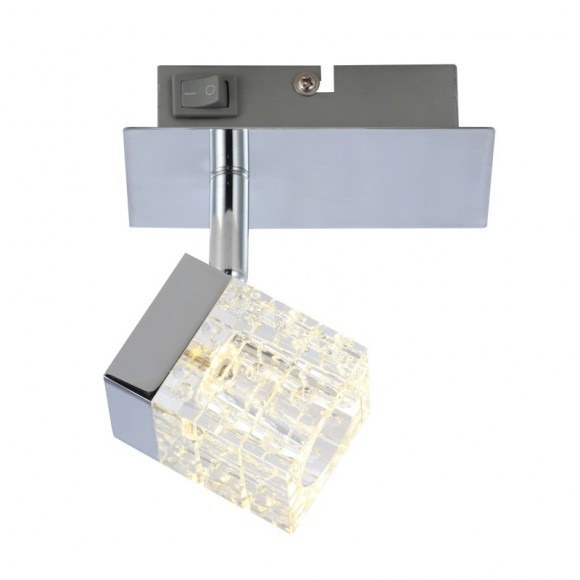 Globo 56193-1 LED nástěnná lampa Ankara 1x5W | 400lm | 4200K - vypínač na těle, matný nikl