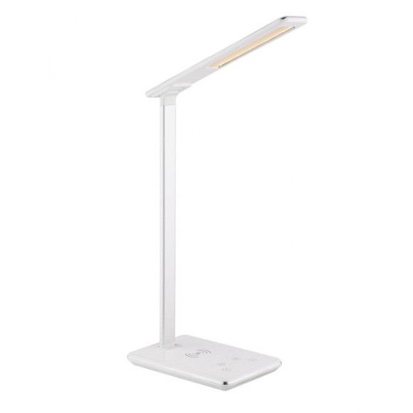 Globo 58297 LED stolní svítidlo Hekla 1x5W | 160lm | 3000-6000K - bezdrátová nabíječka, USB nabíjecí kabel, dotykový stmívač s plynulým stmíváním, bílá