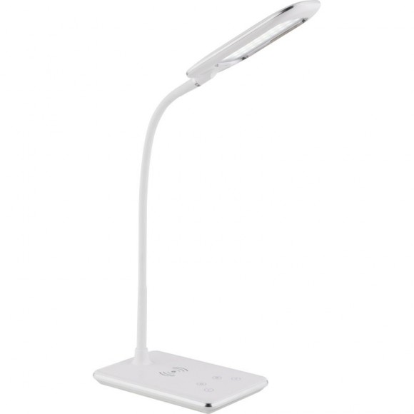 Globo 58298 LED stolní svítidlo Hekla 1x5W | 250lm | 3000-6000K - bezdrátová nabíječka, USB nabíjecí kabel, dotykový stmívač, ohebné rameno, bílá